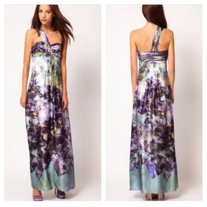 Ted Baker London Silk Pleated Langley Alp Maxi Dress